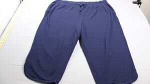 Just My Size Hanes Capri Pants Womens 3X 22W-24W Navy Blue Lounge Pockets